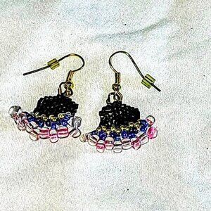 Glass beaded earrings